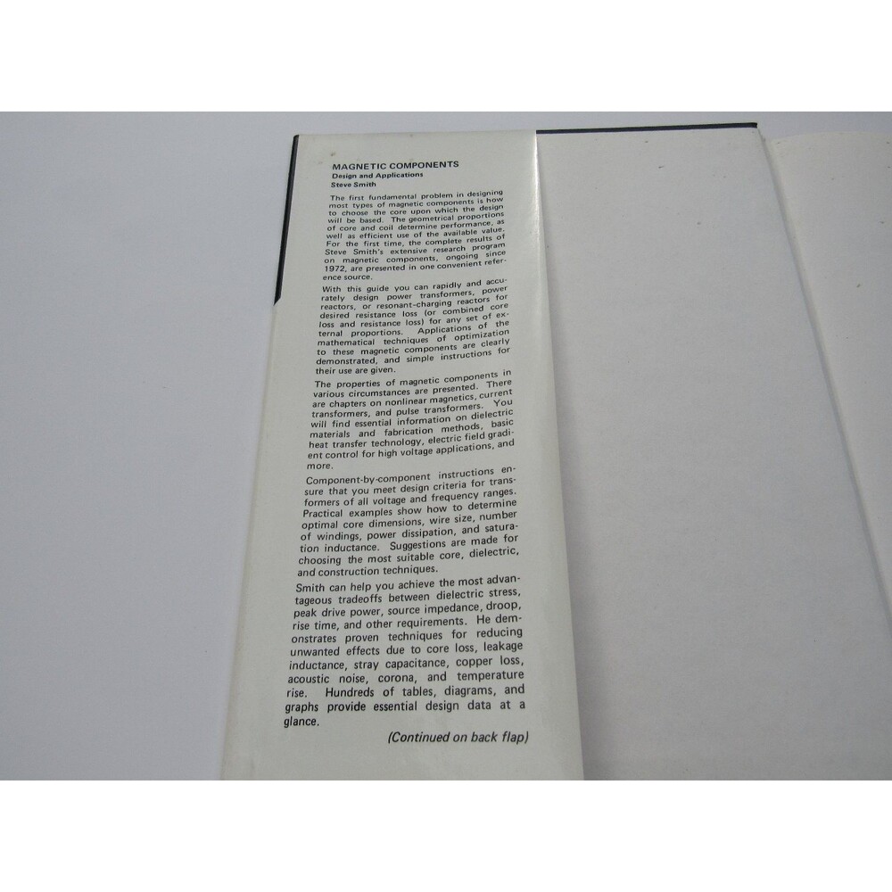 Magnetic Components Design & Applications Steve Smith 1985 First Printing Van - Picture 4 of 14